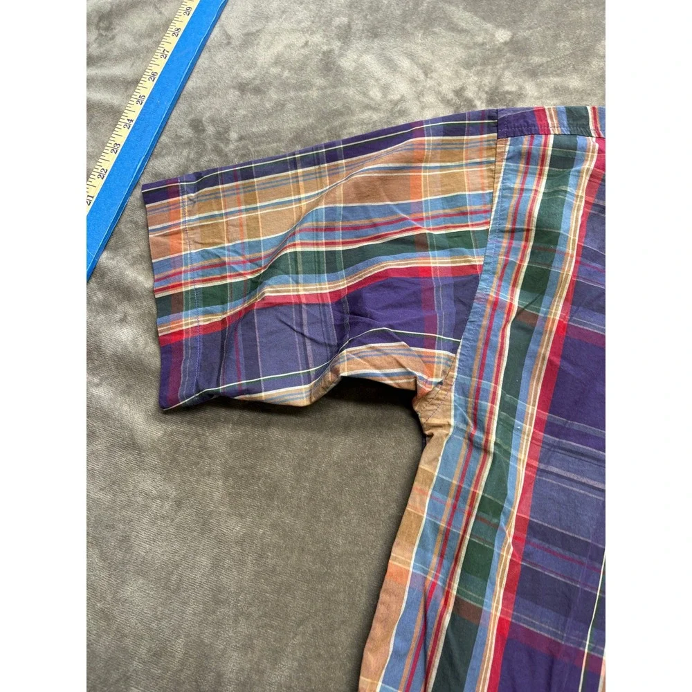 Polo Ralph‎ Lauren Mens Plaid Pajama Shirt Sleepwear Top Button Up M